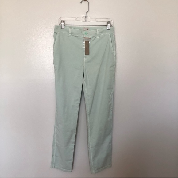 J. Crew Vintage Slim-Straight Stretch Chino Pant Mint Green 28 Tall